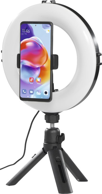 Кільцева лампа зі штативом Hama Smart-80 V2 Black (4007249046574) - зображення 10