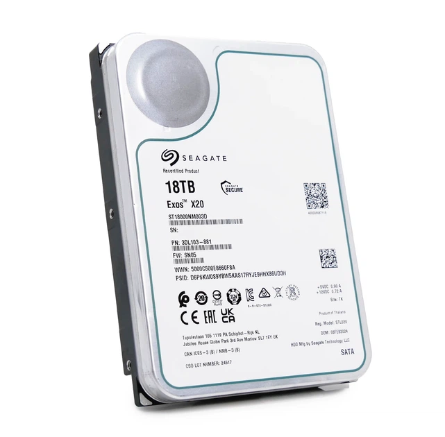 Жесткий Диск Seagate Exos Enterprise 18TB X20 SATA III (ST18000NM003D) Factory Recertified - изображение 2