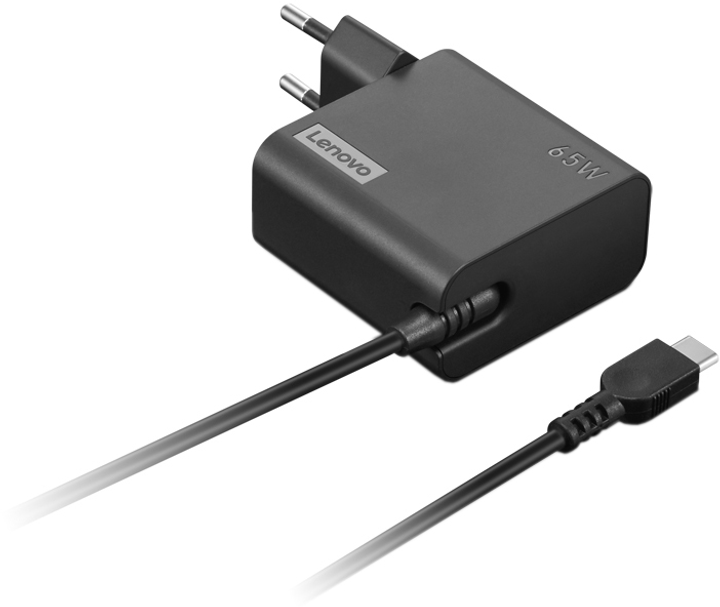 Блок живлення для ноутбука Lenovo 65W USB-C Wall (4X21L54610) - зображення 1