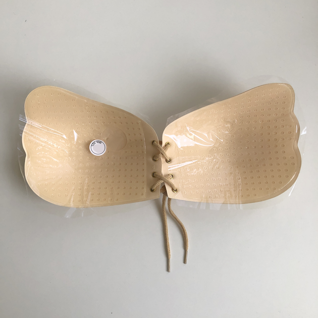 Бюстгальтер-невидимка силіконовий Fly Bra на шнурівці Honey Fashion Accessories В бежевий (14-38) - изображение 4