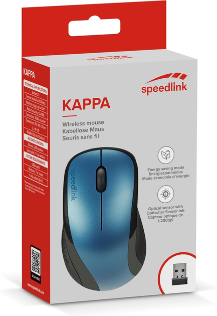 Mysz SPEEDLINK Kappa Wireless Blue (SL-630011-BE) - obraz 4
