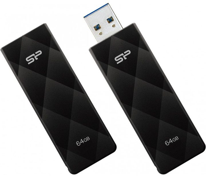 Pamięć flash USB Silicon Power Blaze B20 64GB Black (SP064GBUF3B20V1K) - obraz 3