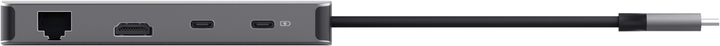 Hub USB Trust Dalyx 8in1 USB-C - USB-A 3.2/USB-A 2.0/2xUSB-C/HDMI/LAN/SD/microSD 0.5 m Gray (TR25672) - obraz 5