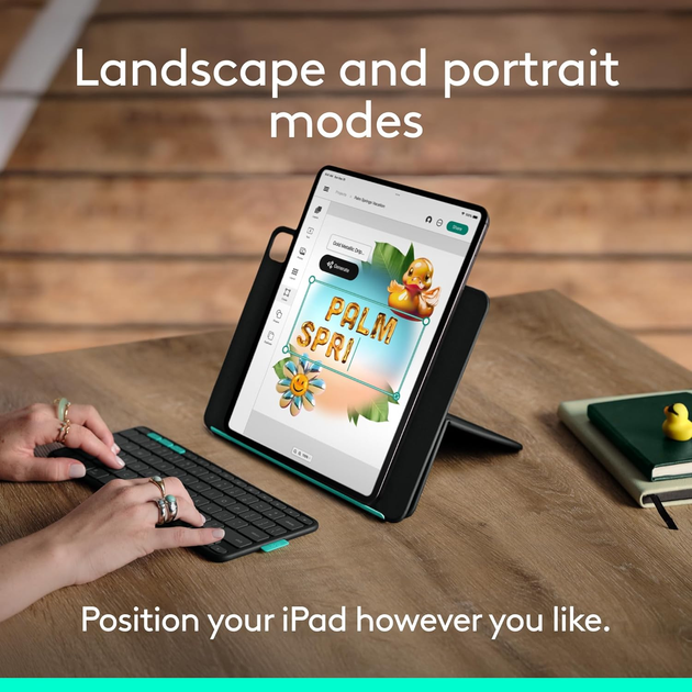 Etui z klawiaturą Logitech Flip Folio do Apple iPad Air 11/Pro 11 Graphite (920-013403) - obraz 7