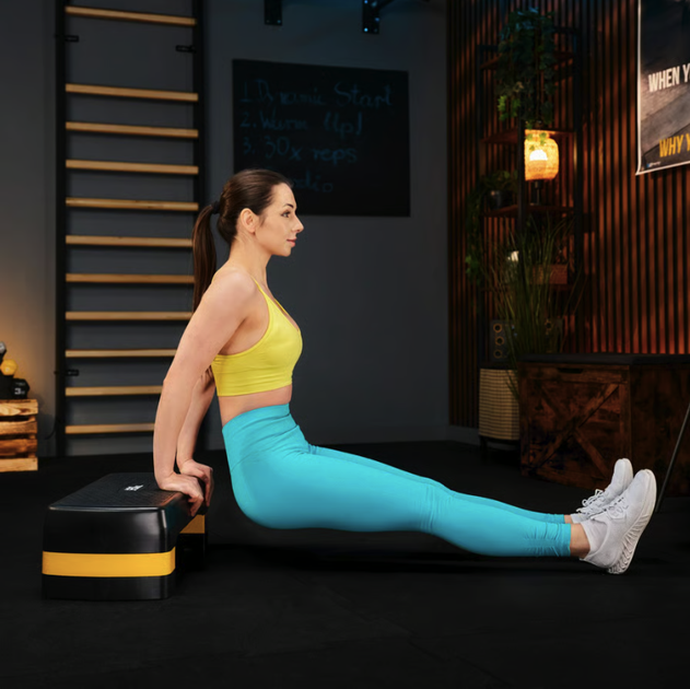 Степ платформа Trex Sport TX-030AS 3 рівнева чорно-жовта - зображення 2