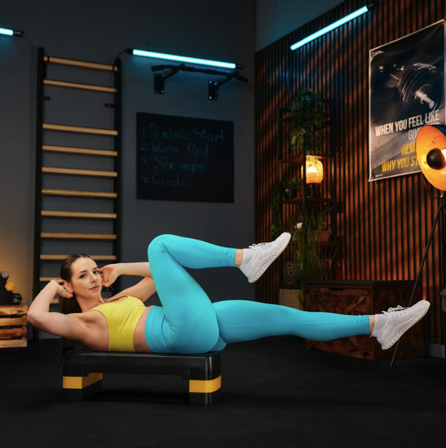 Степ платформа Trex Sport TX-030AS 3 рівнева чорно-жовта - зображення 4
