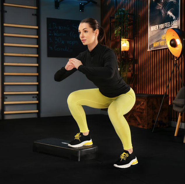 Степ платформа Trex Sport TX-030AS 3 рівнева чорно-жовта - зображення 7