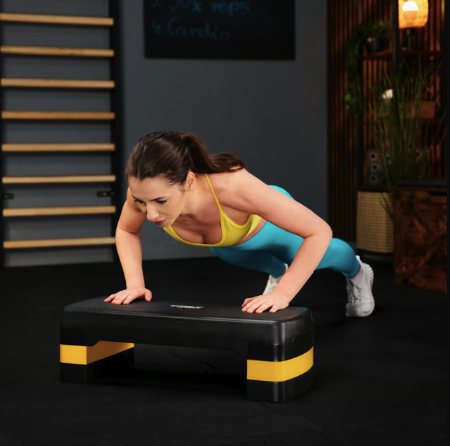 Степ платформа Trex Sport TX-030AS 3 рівнева чорно-жовта - зображення 12