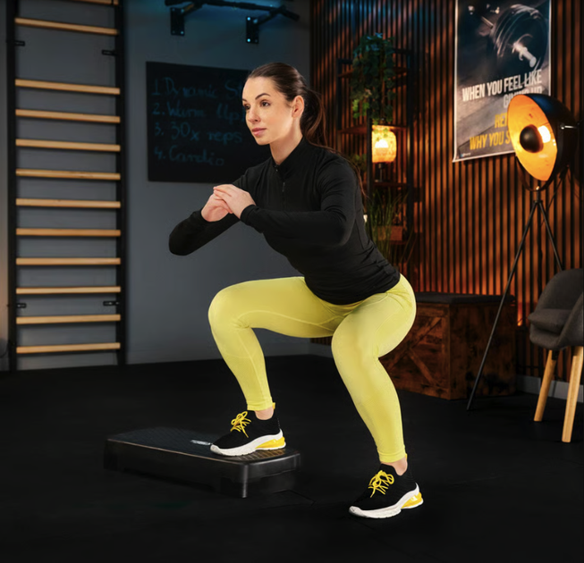 Степ платформа Trex Sport TX-030AS 3 рівнева чорно-блакитна - зображення 4