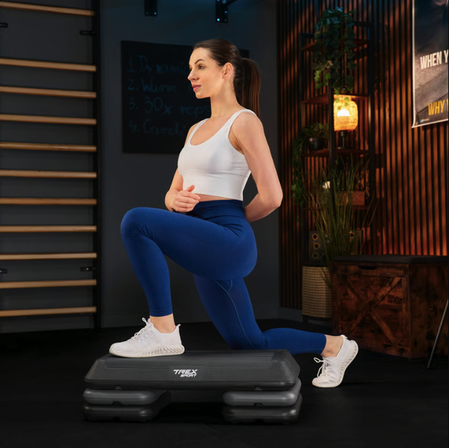 Степ платформа Trex Sport TX-038PAS до аеробіки 3-рівнева чорна - Фото 3 Степ платформа Trex Sport TX-038PAS до аеробіки 3-рівнева чорна - зображення 3