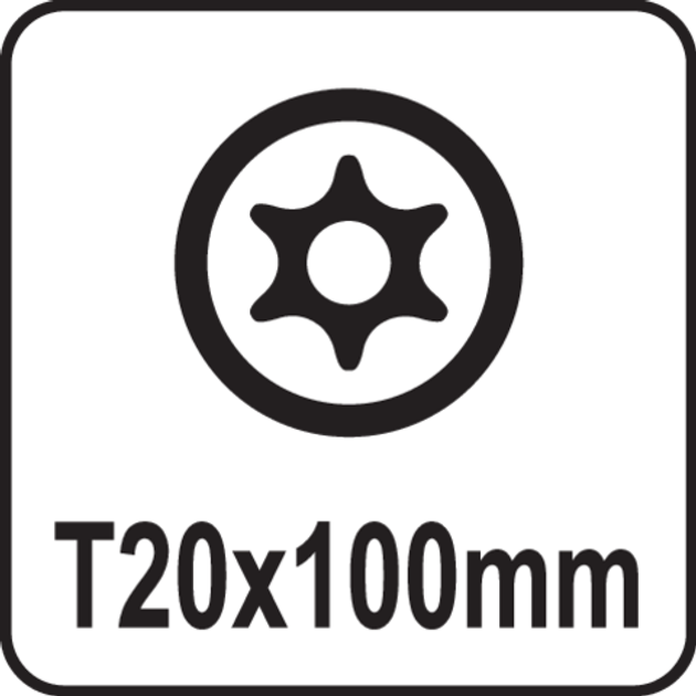 Викрутка зіркова YATO "TORX" T20 х 100 мм (YT-25957) - зображення 3