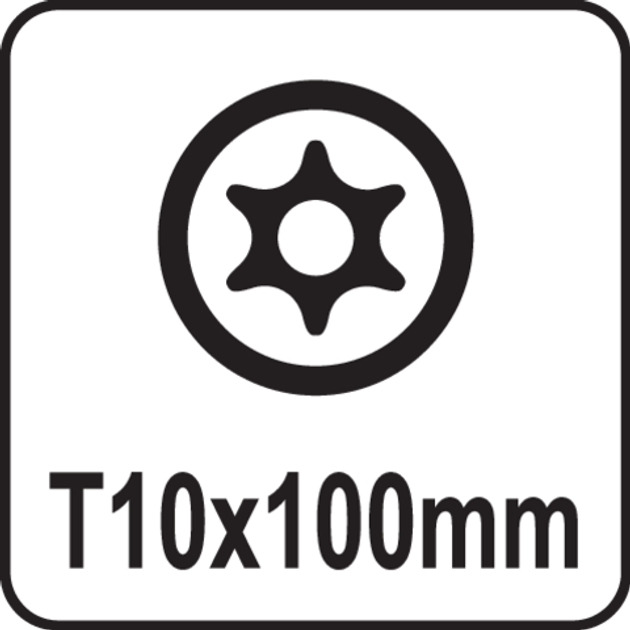 Викрутка зіркова YATO "TORX" T10 х 100 мм (YT-25955) - зображення 3