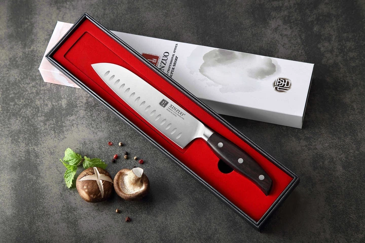 Сантоку XINZUO 18,2 см Красный (B35-002) – купить онлайн на