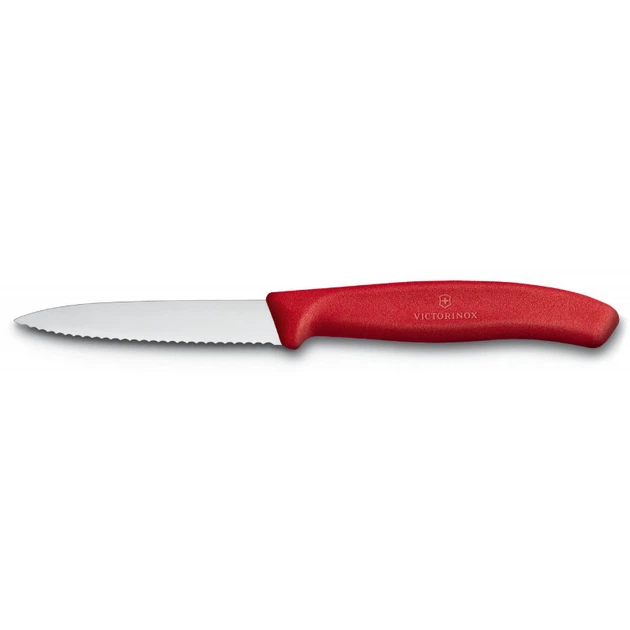Нож для очистки овощей Victorinox SWISS CLASSIC 8см волн красн 6.7631 - Фото 1 Нож для очистки овощей Victorinox SWISS CLASSIC 8см волн красн 6.7631 - изображение 1