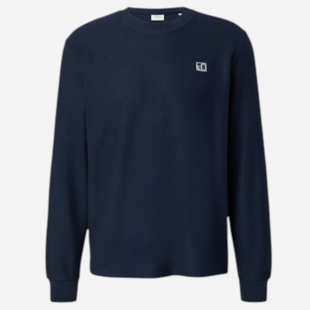 Bluza bez kaptura męska s.Oliver 10.3.11.14.140.2169281-5978 XL Ciemnogranatowa (4099978177827) - obraz 4