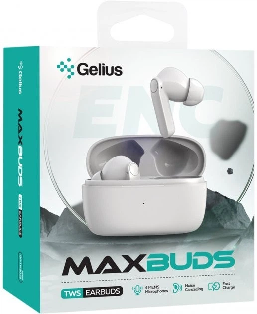 Навушники BT Gelius MaxBuds GP-TWS025 White - зображення 7