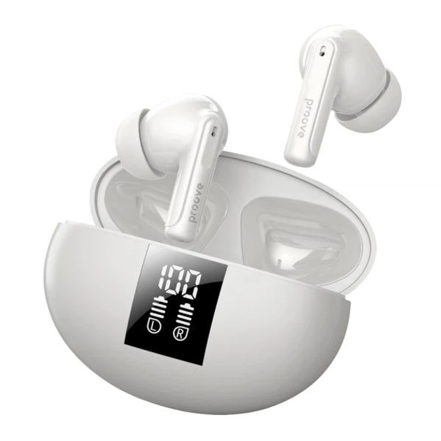 Навушники BT Proove Thunder Buds SE TWS with ANC White - Фото 2 Навушники BT Proove Thunder Buds SE TWS with ANC White - изображение 2