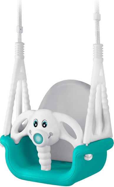 Гойдалка дитяча Ricokids 3 в 1 Слоник Бірюзова (5903890622367) - зображення 1
