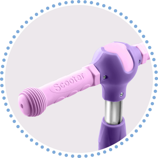 Самокат дитячий триколісний Ricokids Piko Рожево-фіолетовий (5903890610173) - зображення 9