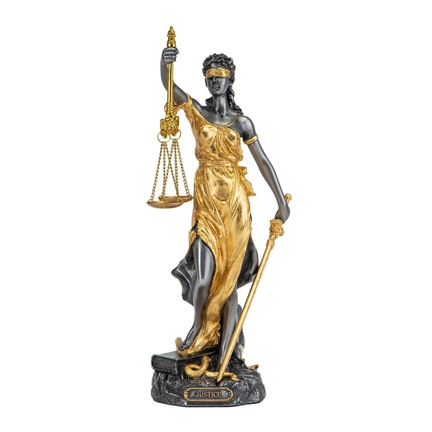 Статуетка настільна Veronese Богиня правосуддя Феміда 29х9 см 76457A7 - Фото 1 Статуетка настільна Veronese Богиня правосуддя Феміда 29х9 см 76457A7 - зображення 1