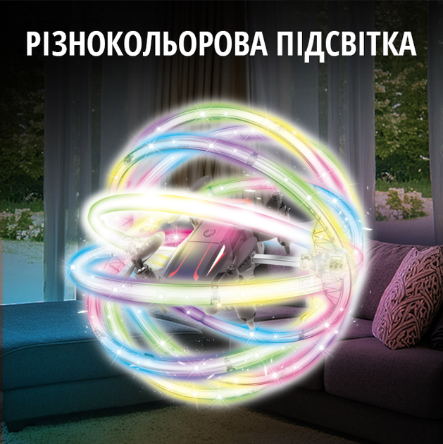 Детский трюковой дрон на радиоуправлении BK2 квадрокоптер с RGB подсветкой поворотом и зависанием - изображение 5