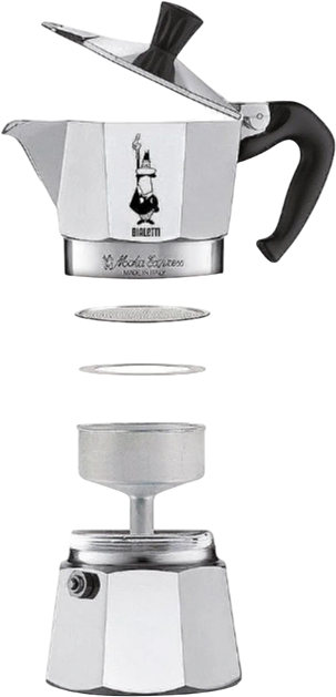 Гейзерна кавоварка Bialetti La Mokina на 1 чашку 40 мл срібляста (8006363029216) - зображення 2