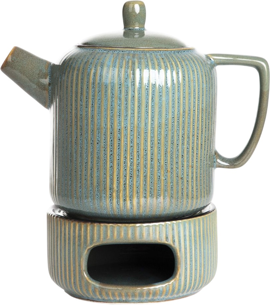 Dzbanek do herbaty Homla Mirande z podgrzewaczem zielony 0.95 l (5904183855561) - obraz 1