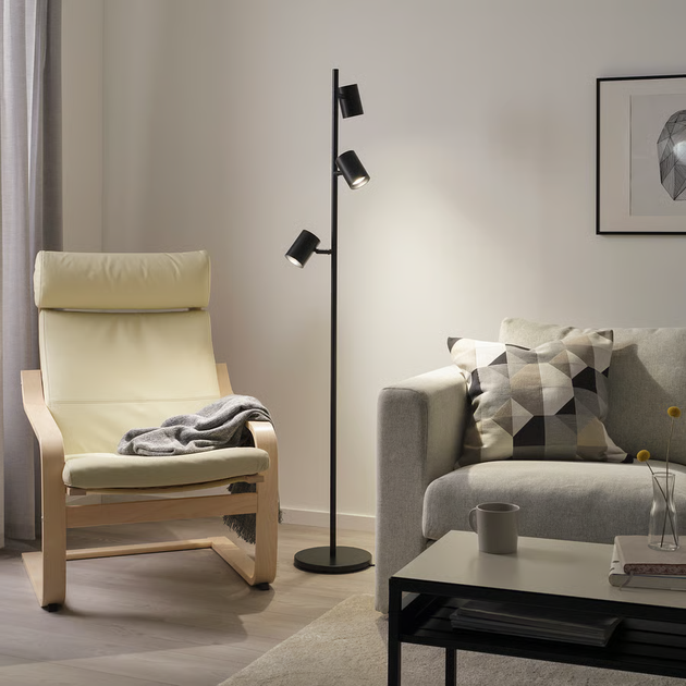 Lampa podłogowa IKEA NYMÅNE z 3 reflektorami Antracyt (804.777.34) - obraz 3
