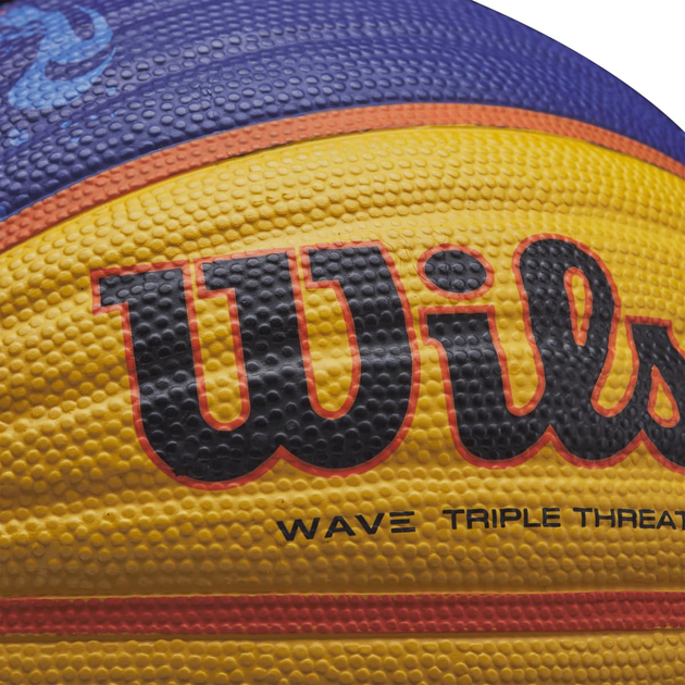 М'яч баскетбольний Wilson FIBA 3X3 Replica Basketball Size 6 SS16 Yellow-Blue (WTB1033XB) - зображення 5
