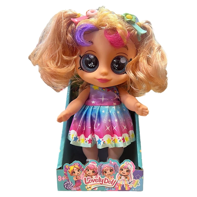 Лялька з великими очима LovellyDoll 211 A1, висота 22 см, весела