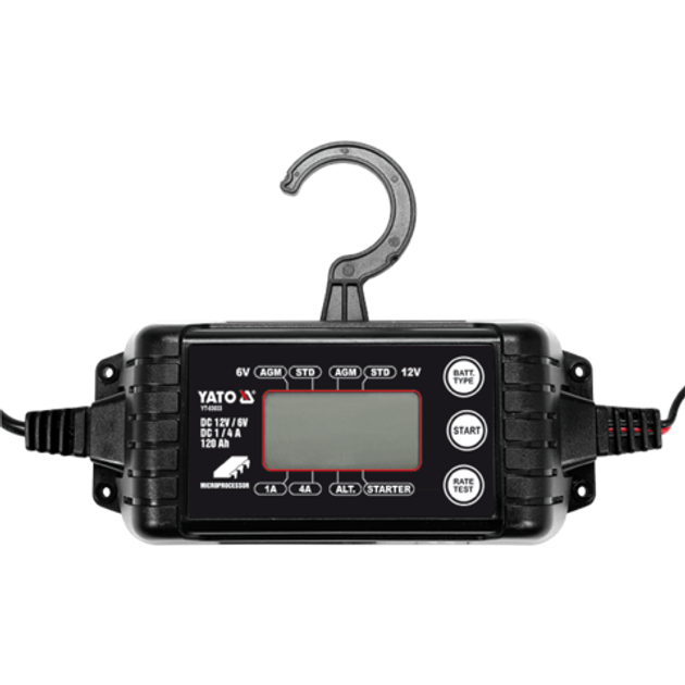 Prostownik YATO elektroniczny z wyświetlaczem 6–12V 1/4A (YT-83033) - obraz 4