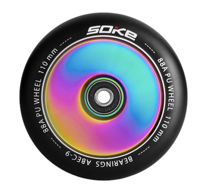 Kolka do hulajnogi Soke 110 mm rainbow 2 szt. 1668 (5903890605100) - obraz 4