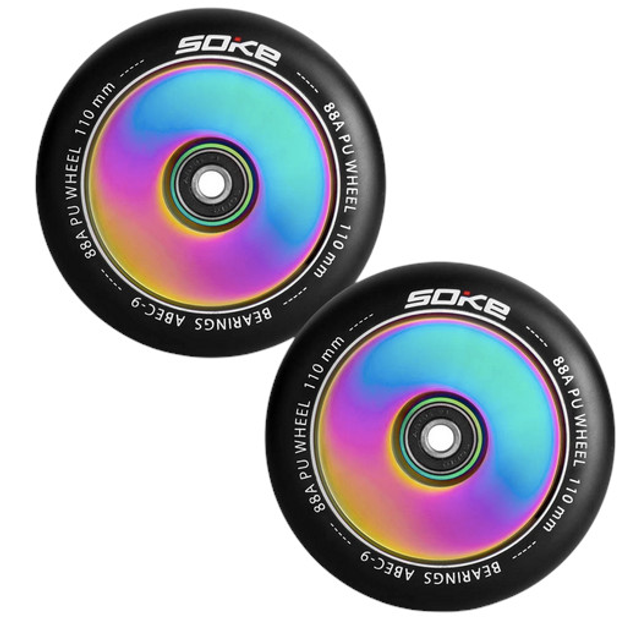 Kolka do hulajnogi Soke 110 mm rainbow 2 szt. 1668 (5903890605100) - obraz 5