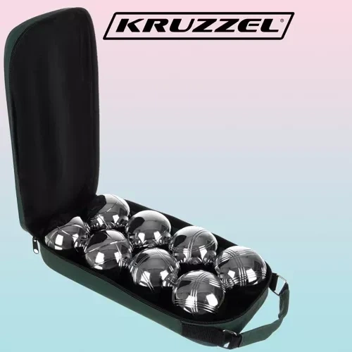Игра петанк бочче 8 шаров Kruzzel 22915 металлические шары в чехле