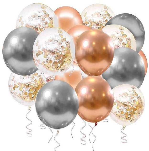 Balony Springos z napisem happy birthday multikolor 48 szt PS0035 (5907719445359) - obraz 2