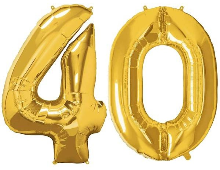 Balony Springos na 40 urodziny czarne- złote 27 szt PS0023 (5907719445236) - obraz 4