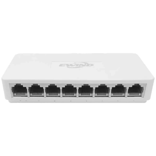 Коммутатор 8 портов неуправляемый гигабитный сетевой свич для дома и офиса Ewind EW-S1608 1000M White (99-00022230) - Фото 1 Коммутатор 8 портов неуправляемый гигабитный сетевой свич для дома и офиса Ewind EW-S1608 1000M White (99-00022230) - изображение 1