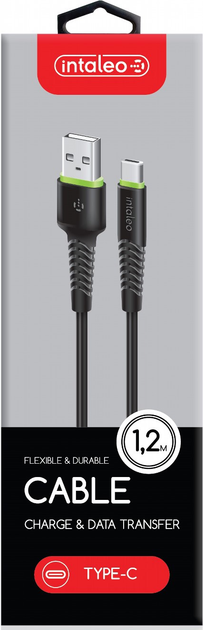 Kabel Intaleo CBFLEXT1 Type-C 1.2 m Black (1283126487484) - obraz 2