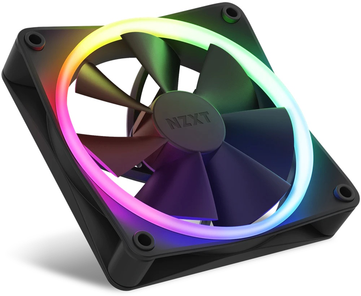 Zestaw wentylatorów NZXT RGB Fans Triple F120RGB 120 mm Black (RF-R12TF-B1) - obraz 2