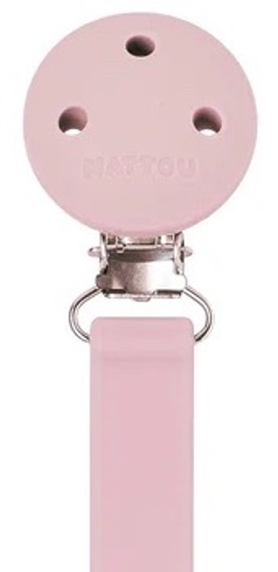 Zawieszka do smoczka Nattou Silicone & Rubber Różowa 21 cm 875523 (5414673875523) - obraz 2