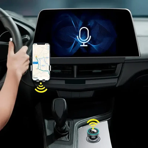 FM-трансмиттер Baseus Enjoy Car Wireless MP3 Charger (Wireless 5.0+5V/3.4A) Автомобильное зарядное устройство - изображение 4