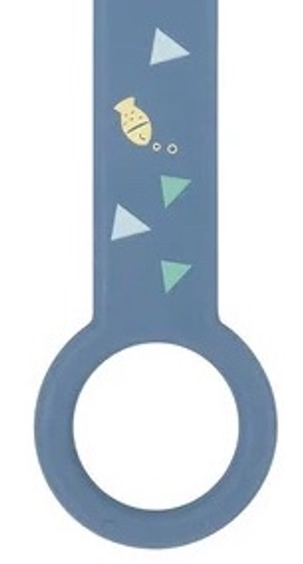 Подвіска для пустушки Nattou Silicone & Rubber Темно-синя з візерунком 21 см 875547 (5414673875547) - зображення 3