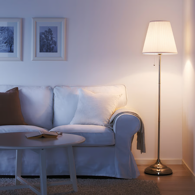 Lampa podłogowa IKEA ÅRSTID Niklowano/biały (601.638.62) - obraz 7