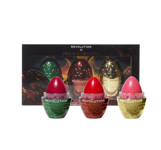 Zestaw balsamów do ust i policzków Revolution Makeup House Of The Dragon Lip & Cheek Balm 3 x 9 g (5057566835879) - obraz 4