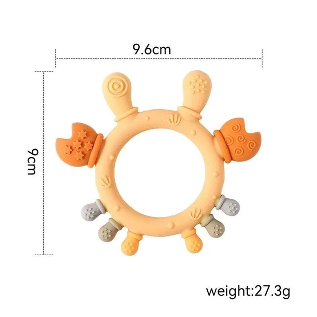 Прорезыватель силиконовый грызунок "Crab Ring" для малышей от 3 месяцев (PC1020) - изображение 3