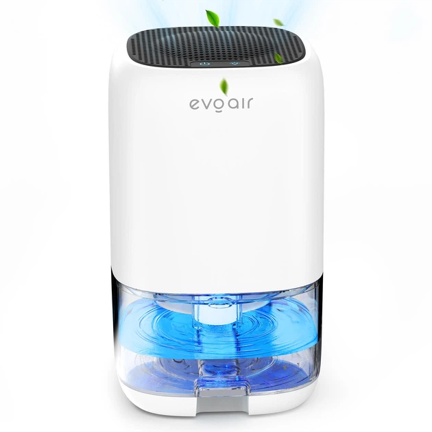 Осушувач повітря Evoair HUMIX300, компактний і безшумний, з LED-підсвічуванням, 300 мл/доба, резервуар 1 л, для дому та офісу - зображення 6
