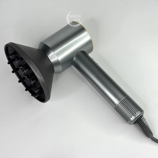 Фен-стайлер 6в1 для волос с 6 магнитными насадками Super Hair Dryer 1600Вт, компактный фен для сушки и укладки волос с 3 температурными режимами, 3 скоростями и холодным обдувом S50-D81-Gold - изображение 6