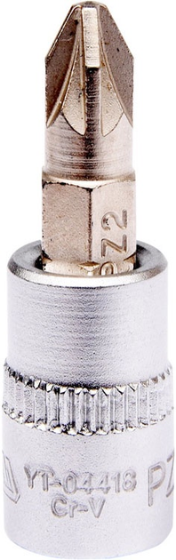 Nasadka YATO z końcówką Pozidriv 1/4" PZ2 37 mm (YT-04418) - obraz 1