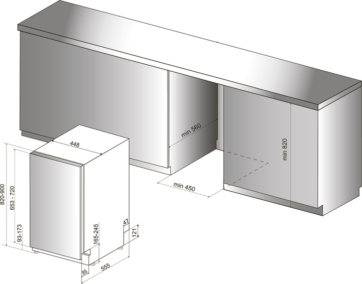Встраиваемая посудомоечная машина HOTPOINT ARISTON HSIC 3T127C - изображение 8