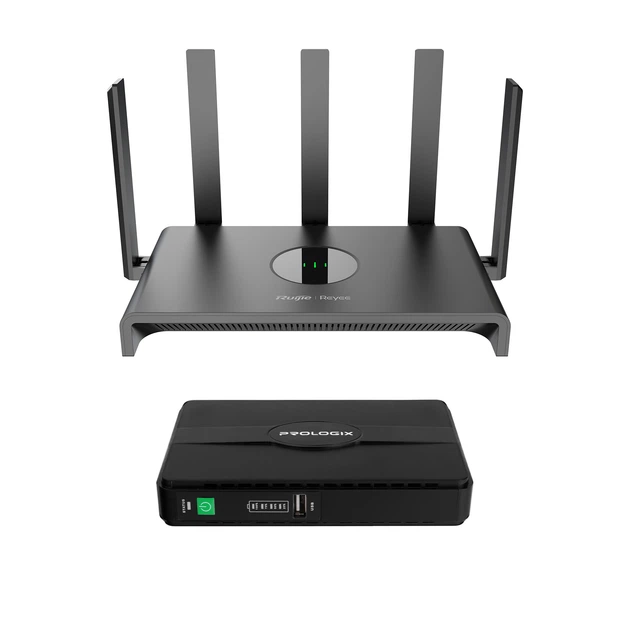 Комплект бесперебойного интернета Ruijie Reyee RG-EW1300G + mini UPS DC Prologix PLP418ECO - Фото 1 Комплект бесперебойного интернета Ruijie Reyee RG-EW1300G + mini UPS DC Prologix PLP418ECO - изображение 1